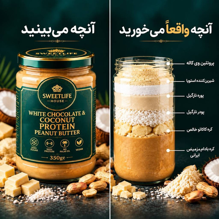 پک 4 تایی طعم های مختلف کره بادام زمینی پروتئینی